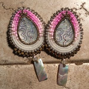 Native American Hand Beaded Earrings